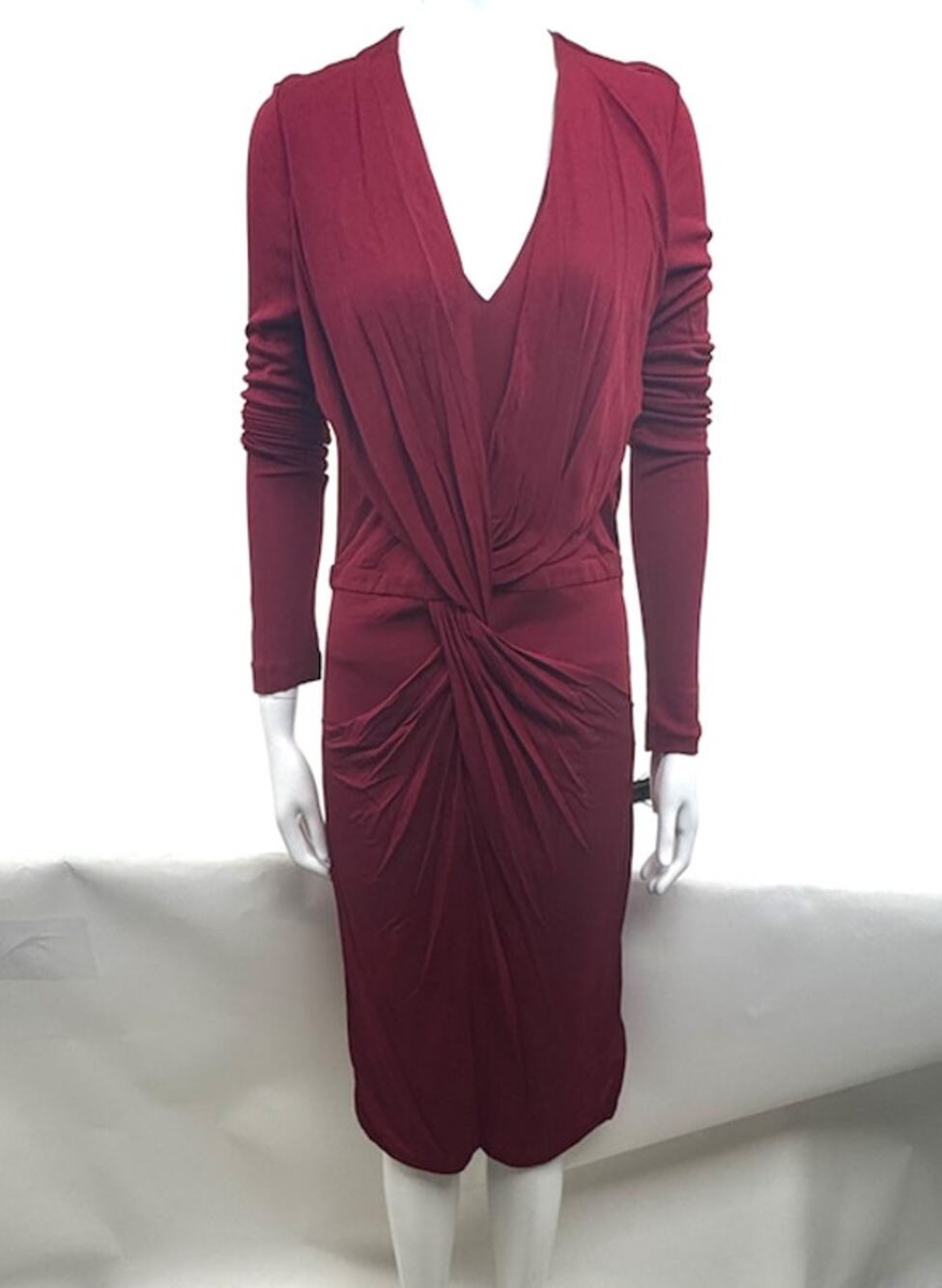 Gucci NWOT Red Gathered Dress Size XL Fits US 8/10 Made in Italy